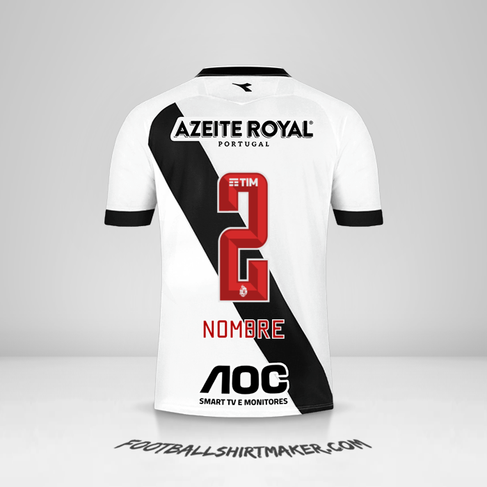 Camiseta Vasco da Gama 2019/20 Visita -  nombre - 2