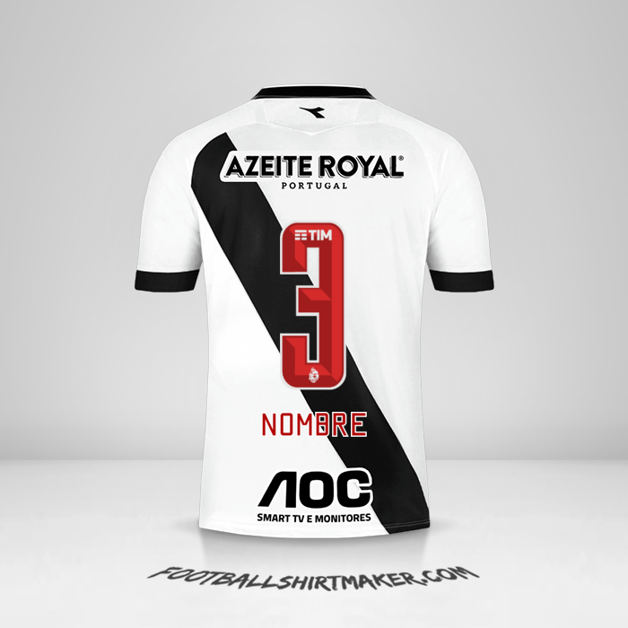 Camiseta Vasco da Gama 2019/20 Visita -  nombre - 3