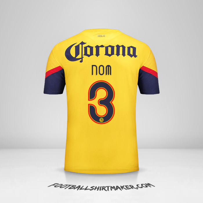 Maillot Club America 2012/13 -  nom - 3