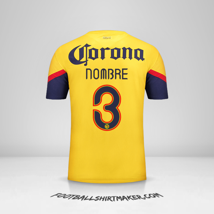 Jersey Club America 2012/13 -  nombre - 3