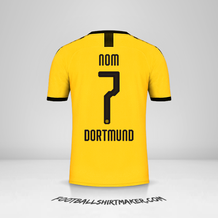 Maillot Borussia Dortmund Cup 2019/20 Domicile -  nom - 7