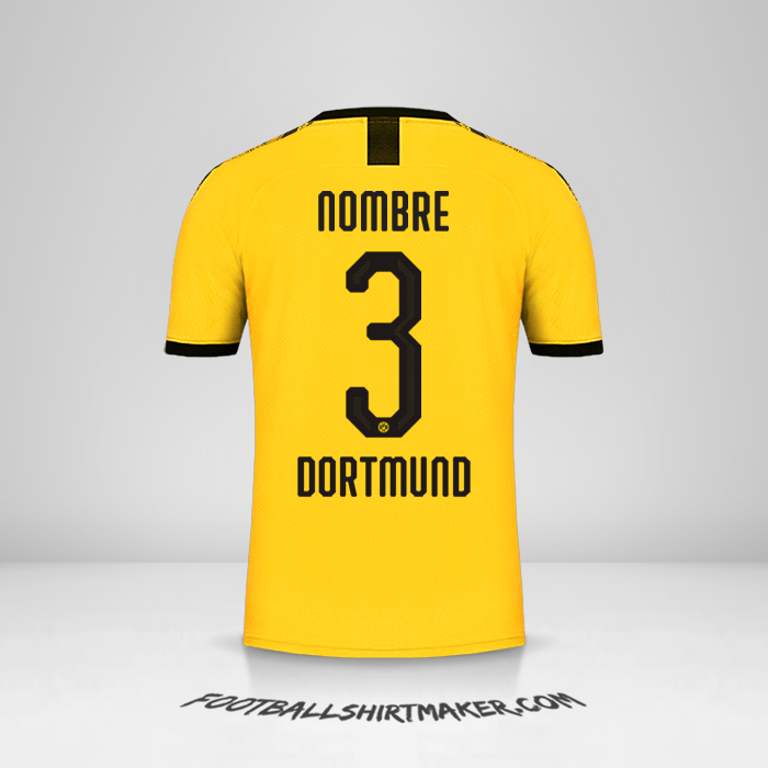 Jersey Borussia Dortmund Cup 2019/20 Local -  nombre - 3