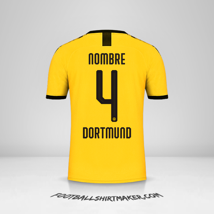 Jersey Borussia Dortmund Cup 2019/20 Local -  nombre - 4