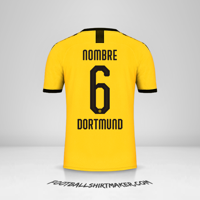 Camiseta Borussia Dortmund Cup 2019/20 Local -  nombre - 6