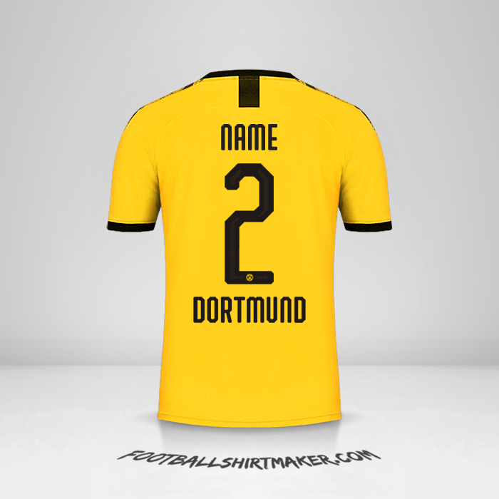 Trikot Borussia Dortmund Cup 2019/20 Heim -  name - 2
