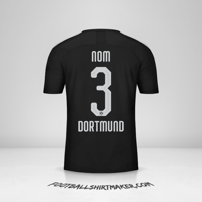 Maillot Borussia Dortmund Cup 2019/20 Extérieur -  nom - 3