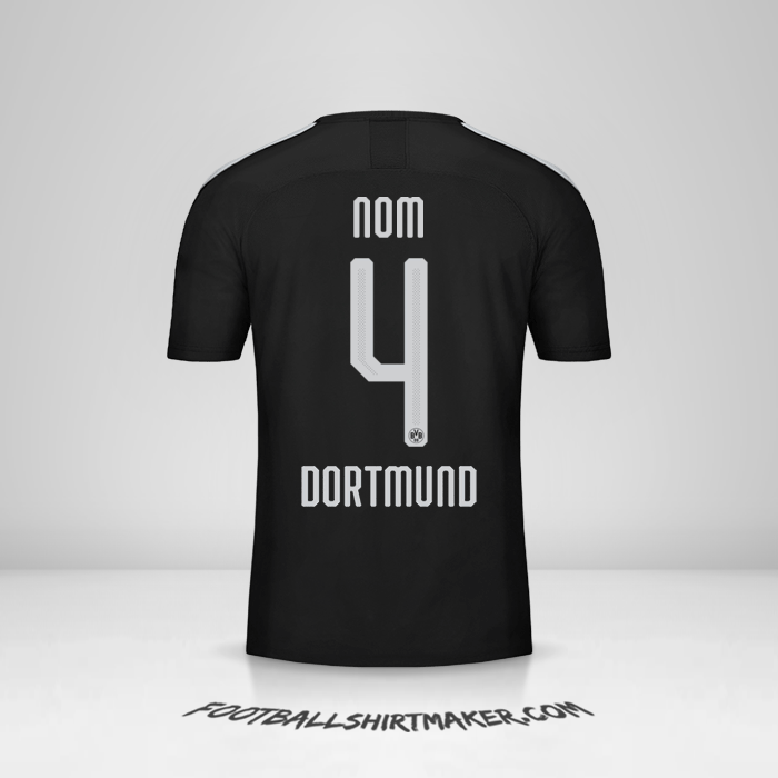 Maillot Borussia Dortmund Cup 2019/20 Extérieur -  nom - 4