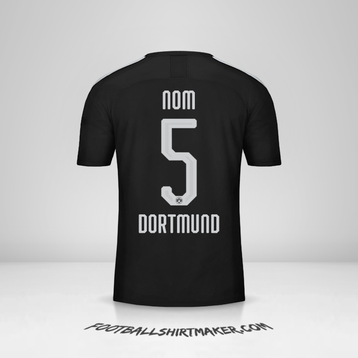 Maillot Borussia Dortmund Cup 2019/20 Extérieur -  nom - 5