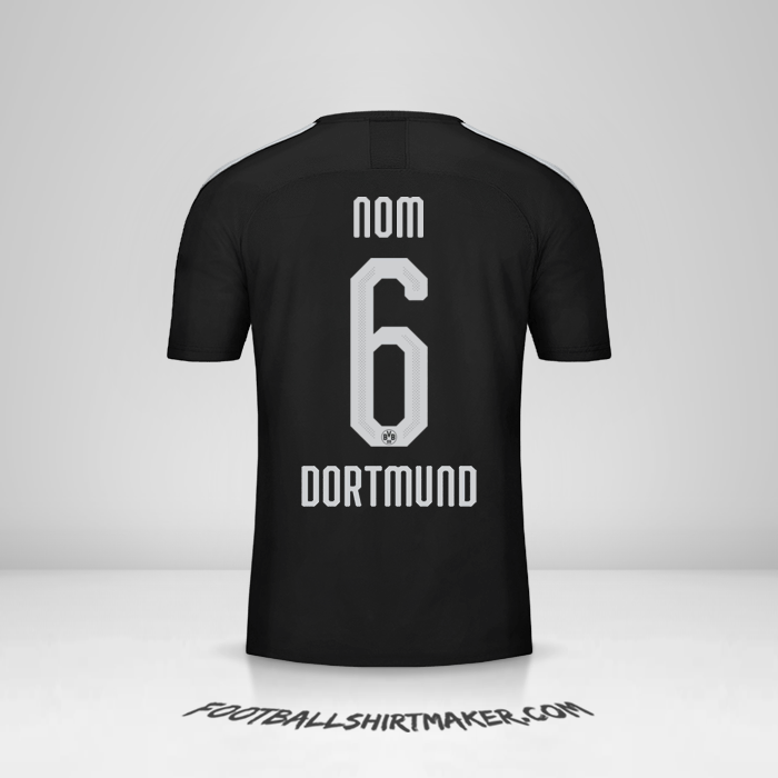 Maillot Borussia Dortmund Cup 2019/20 Extérieur -  nom - 6