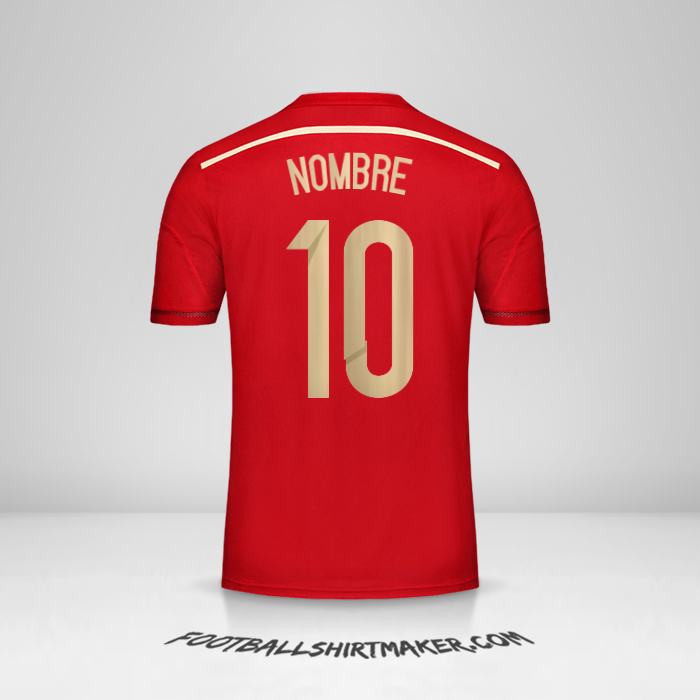 Jersey España 2014 -  nombre - 10