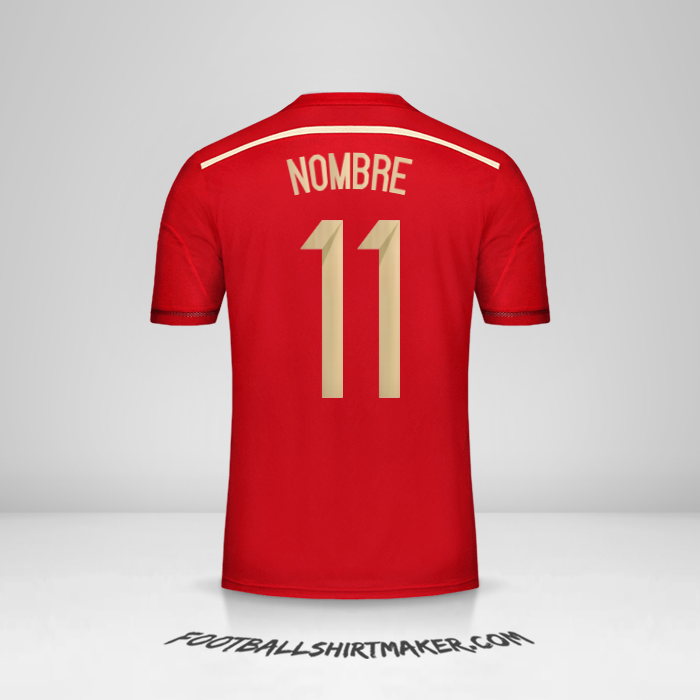 Camiseta España 2014 -  nombre - 11