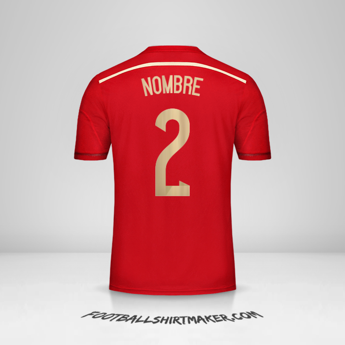 Jersey España 2014 -  nombre - 2