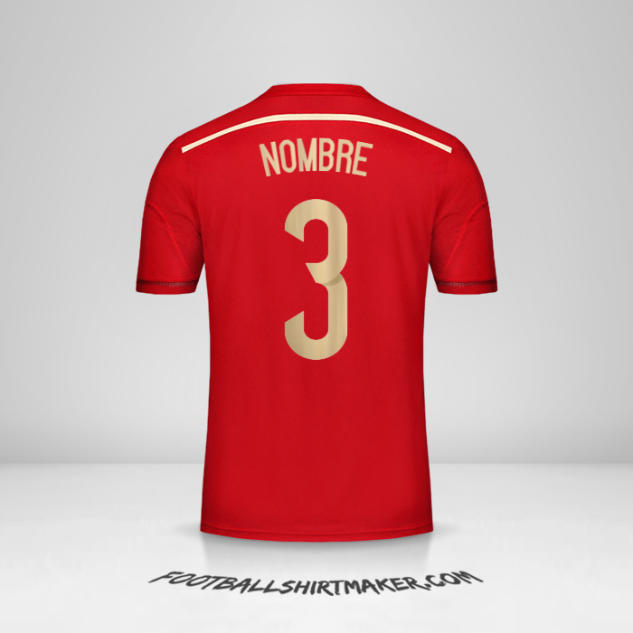 Camiseta España 2014 -  nombre - 3