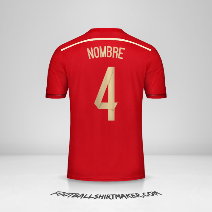 Camiseta España 2014 -  nombre - 4