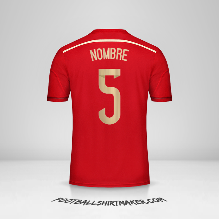 Camiseta España 2014 -  nombre - 5
