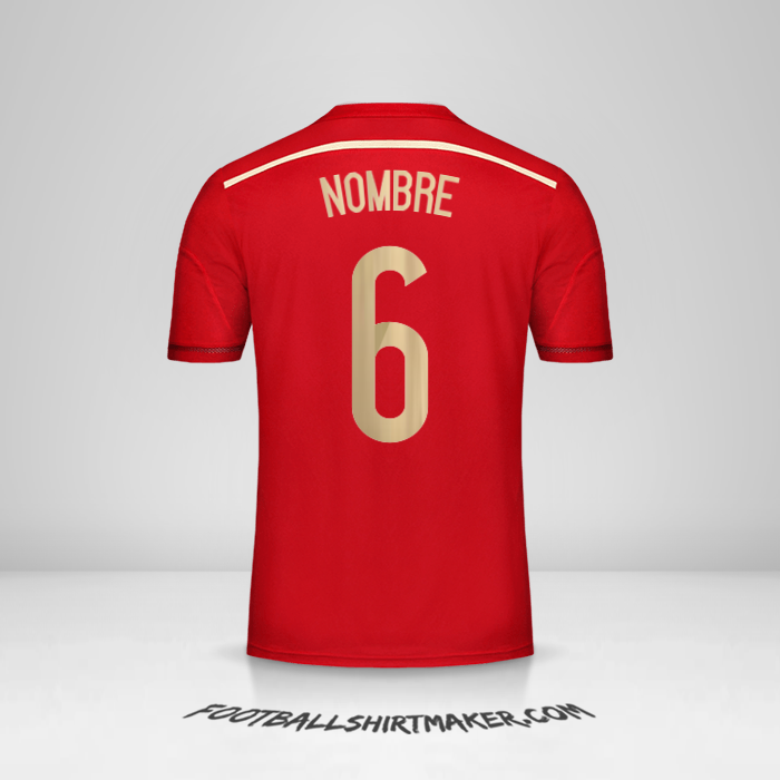 Jersey España 2014 -  nombre - 6