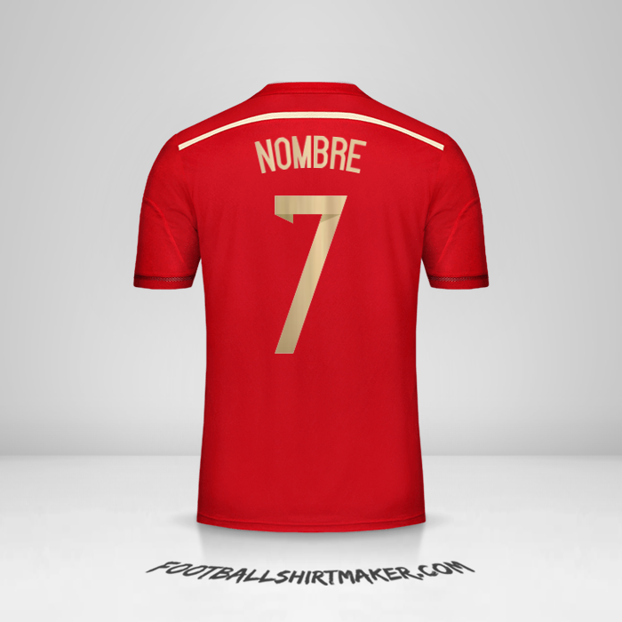 Camiseta España 2014 -  nombre - 7