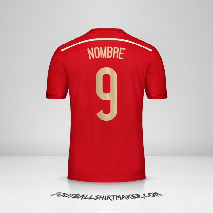 Jersey España 2014 -  nombre - 9