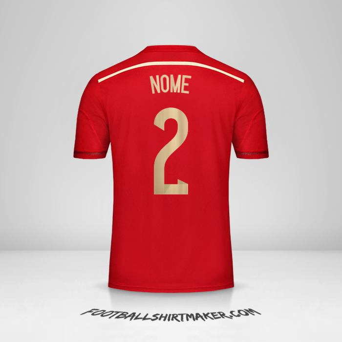 Maglia Spagna 2014 -  nome - 2