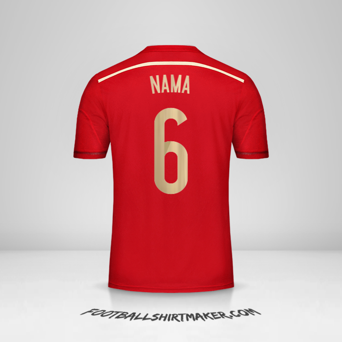 Jersey Spanyol 2014 -  nama - 6