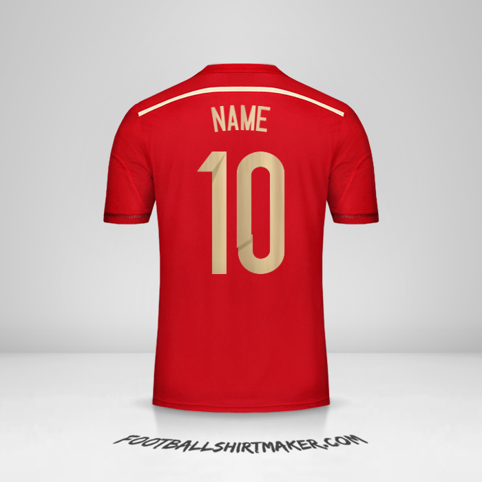 Shirt Spain 2014 -  name - 10