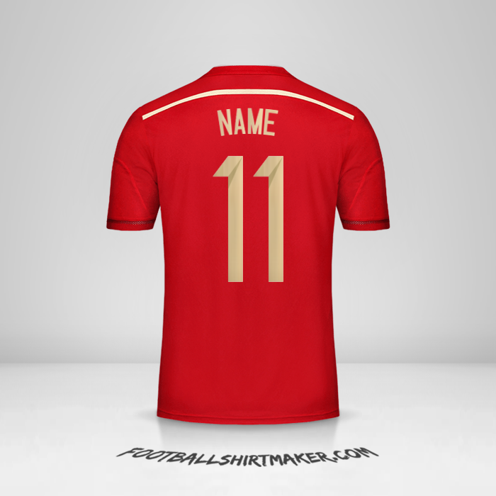 Shirt Spain 2014 -  name - 11