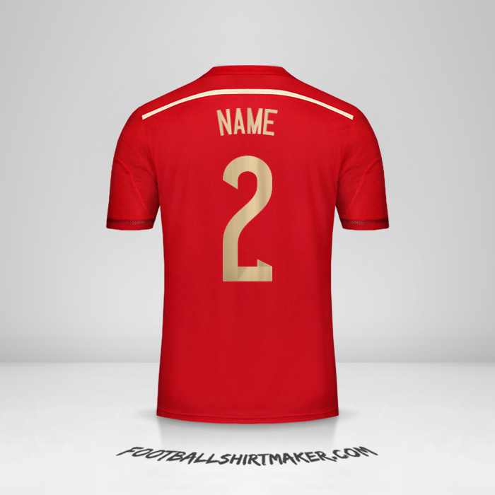 Shirt Spain 2014 -  name - 2