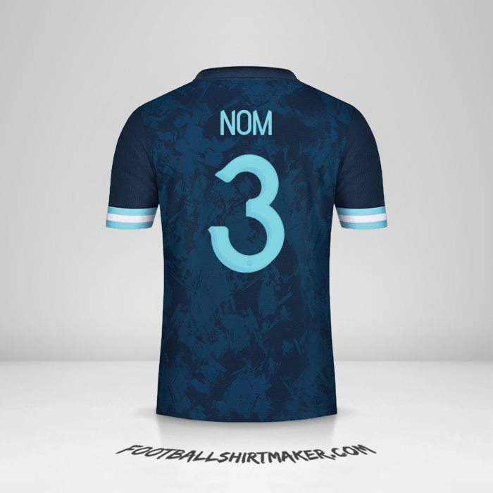 Maillot Argentine 2020/21 Extérieur -  nom - 3