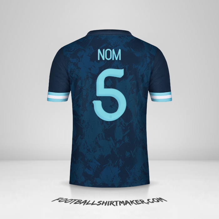 Maillot Argentine 2020/21 Extérieur -  nom - 5