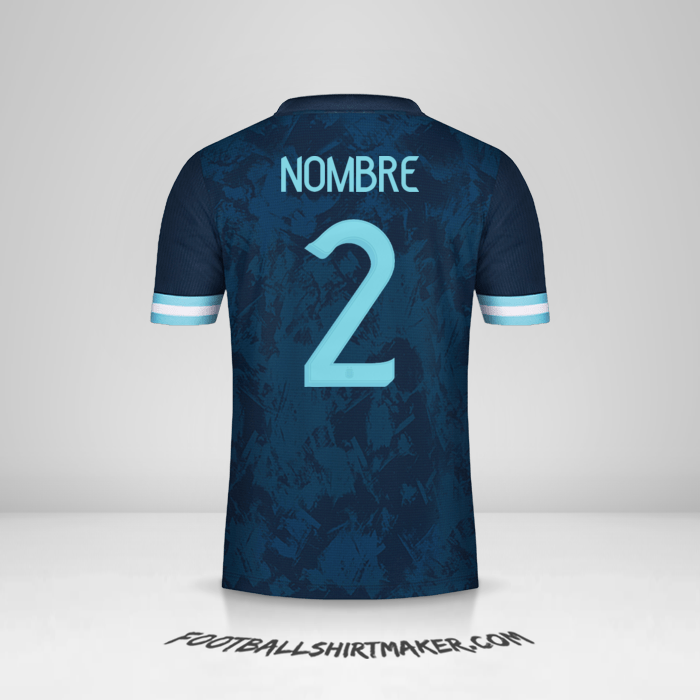 Jersey Argentina 2020/21 Visita -  nombre - 2