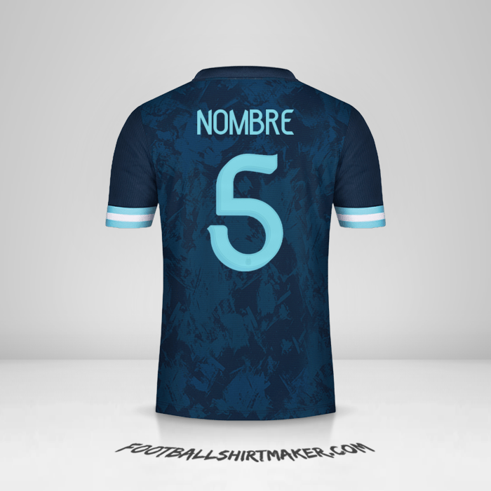 Jersey Argentina 2020/21 Visita -  nombre - 5