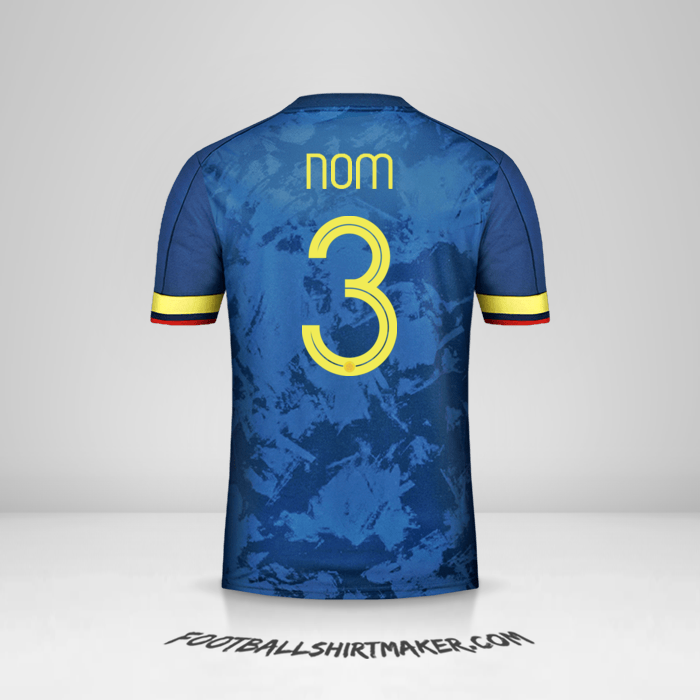 Maillot Colombie 2020/21 Extérieur -  nom - 3
