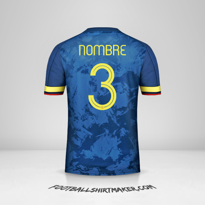 Jersey Colombia 2020/21 Visita -  nombre - 3