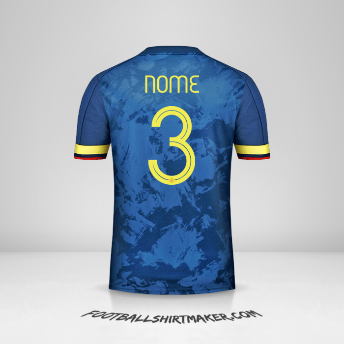 Maglia Colombia 2020/21 Seconda -  nome - 3