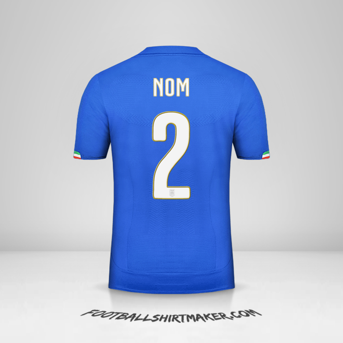 Maillot Italie 2014 -  nom - 2