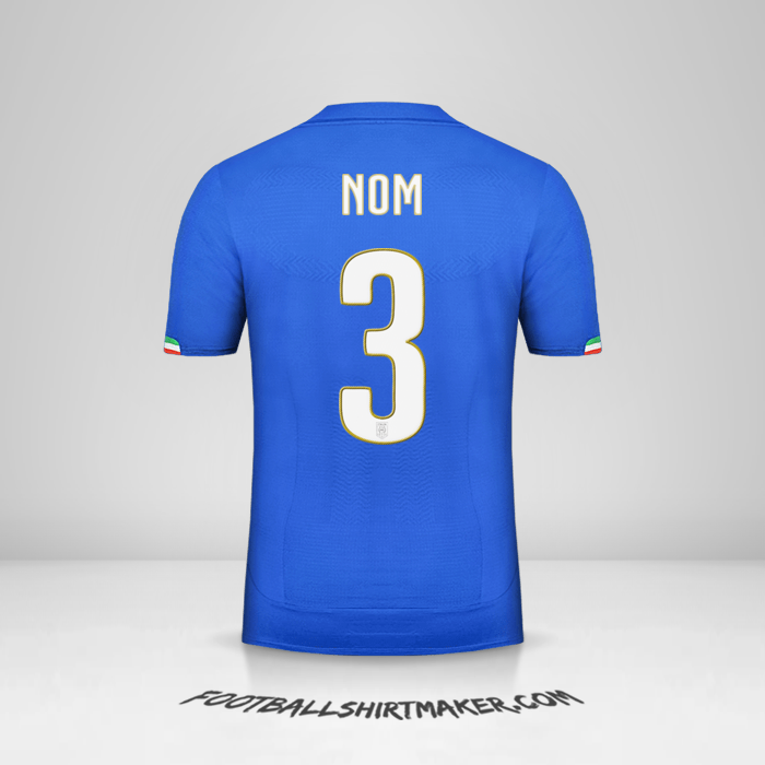 Maillot Italie 2014 -  nom - 3