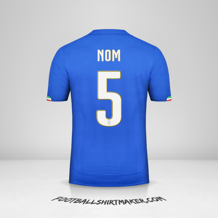 Maillot Italie 2014 -  nom - 5