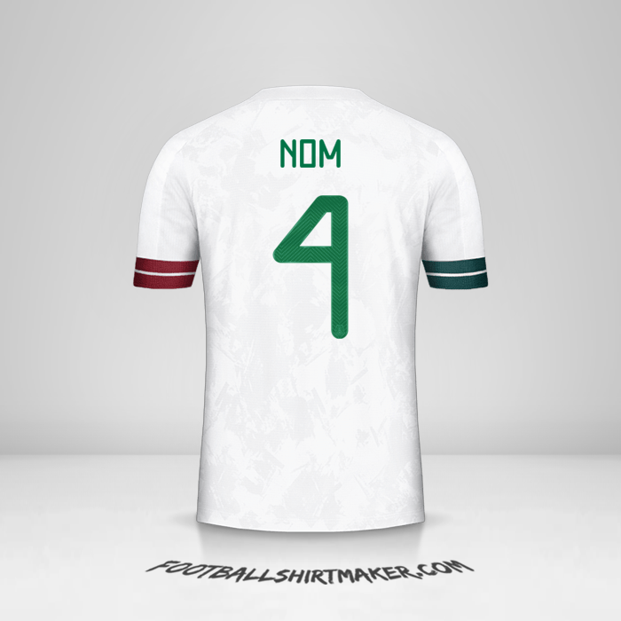 Maillot Mexique 2020 Extérieur -  nom - 4