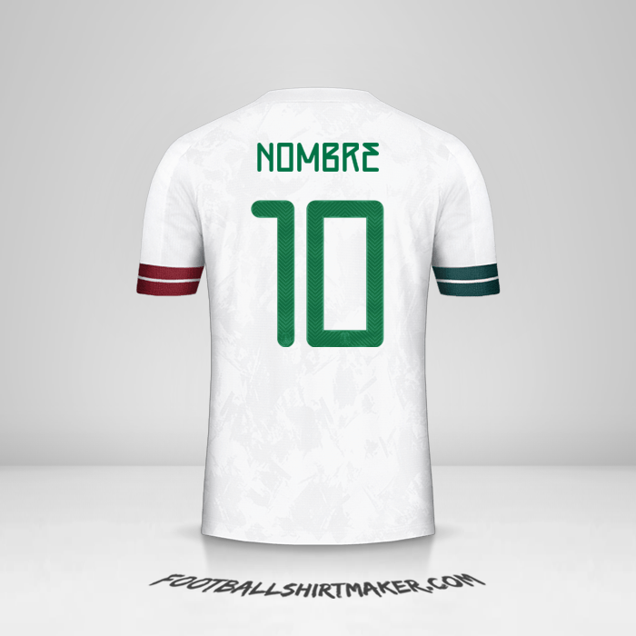 Camiseta Mexico 2020 Visita -  nombre - 10
