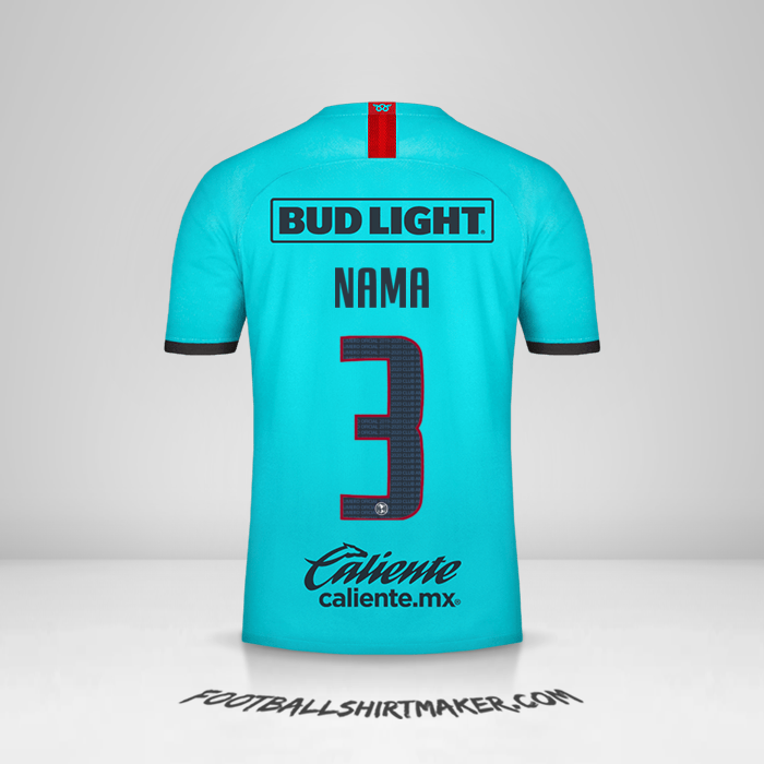 Jersey Club America 2019/20 Ketiga -  nama - 3