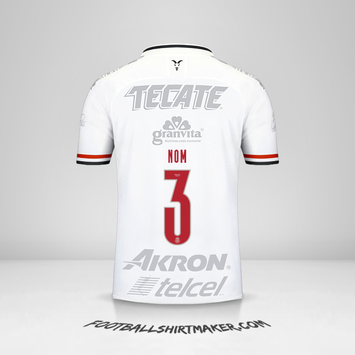 Maillot Guadalajara 2019/20 Troisième -  nom - 3