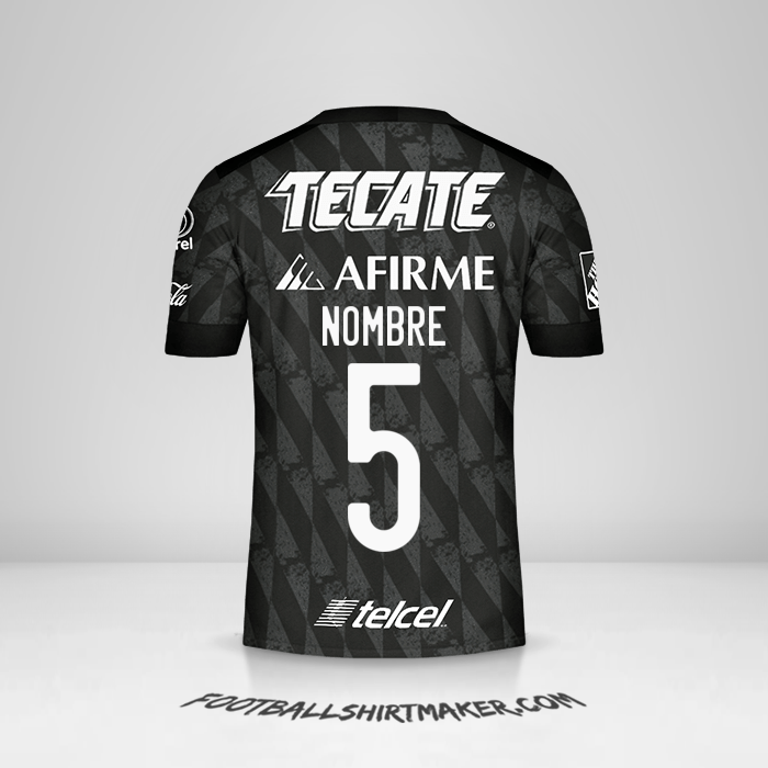 Jersey Tigres UANL 2020 Tercera -  nombre - 5