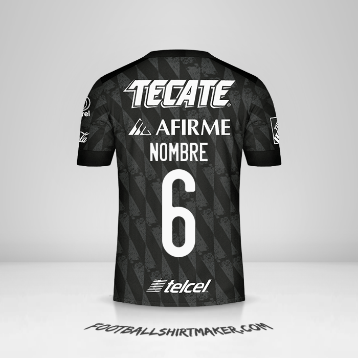 Jersey Tigres UANL 2020 Tercera -  nombre - 6