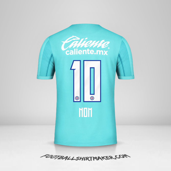 Maillot Cruz Azul 2019/20 Troisième -  nom - 10