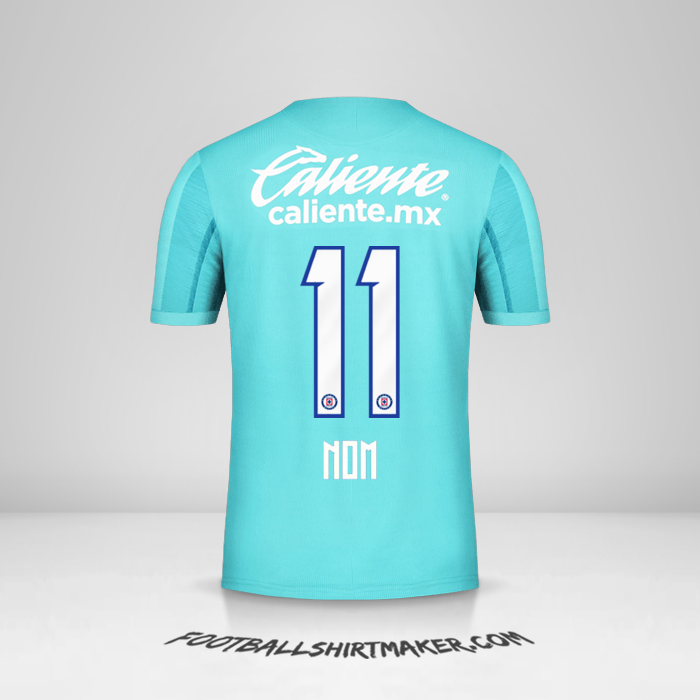 Maillot Cruz Azul 2019/20 Troisième -  nom - 11