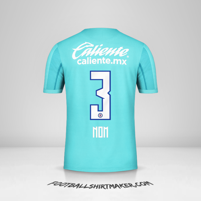 Maillot Cruz Azul 2019/20 Troisième -  nom - 3