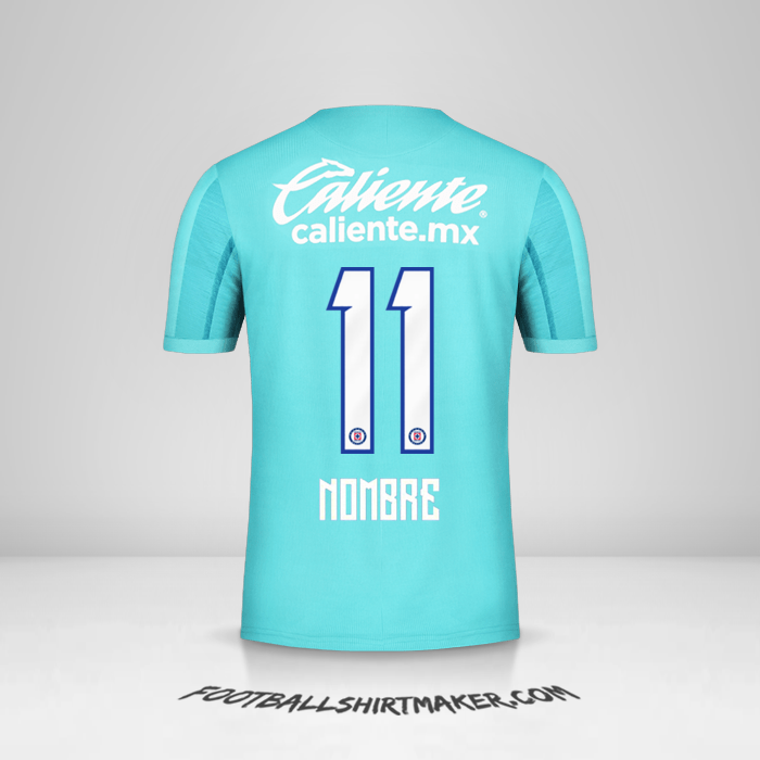 Jersey Cruz Azul 2019/20 Tercera -  nombre - 11