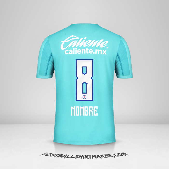 Camiseta Cruz Azul 2019/20 Tercera -  nombre - 8