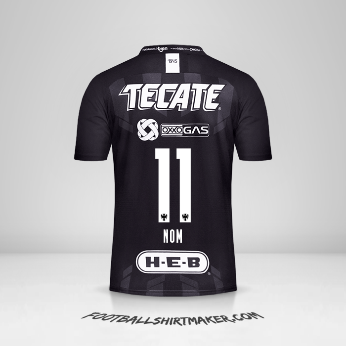 Maillot Monterrey 2019/20 Troisième -  nom - 11