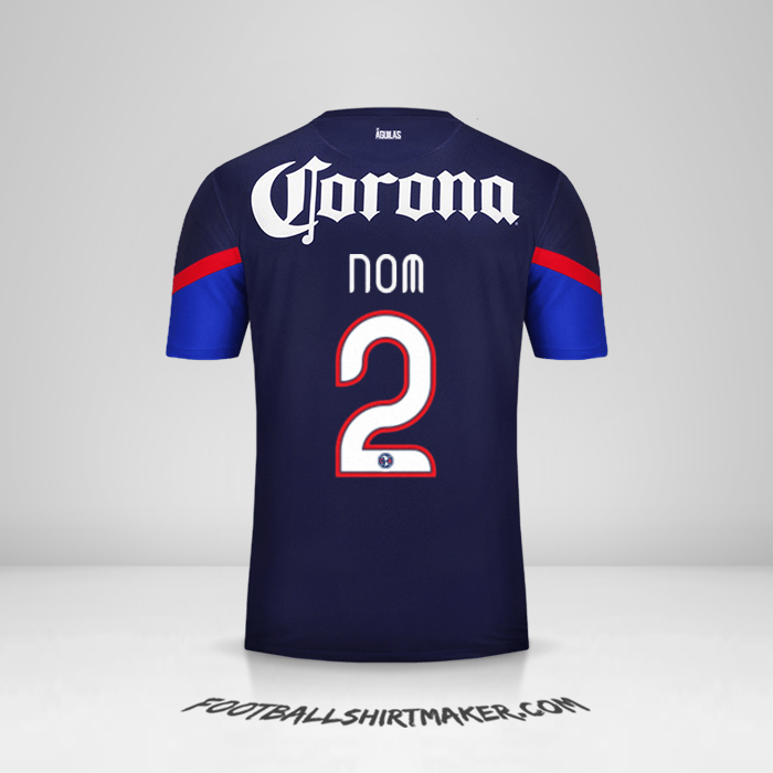 Maillot Club America 2012/13 Extérieur -  nom - 2